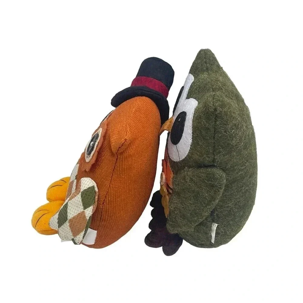 Owl 2 Handcrafed Plush Stuffed Animal 9”
